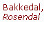 Tekstboks: Bakkedal,Rosendal